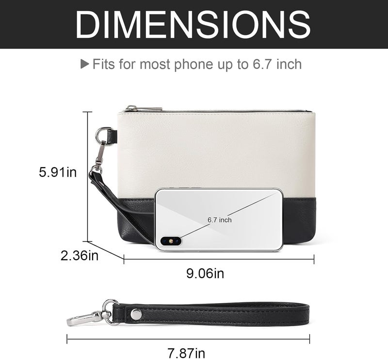 CLUCI Wristlet Wallet for Women Large Capacity Leather Clutch Purse Slim Ladies Travel Credit Card Holder Phone Organizer - Image 3